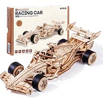 ROKR 3D Wooden Puzzle 1:18 Scale Formula Racing Cars for Adults, 5